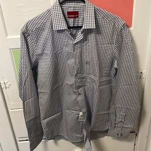 NWT Alfani men’s dress shirt performance fitted cotton